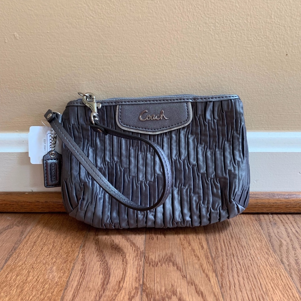Coach Grey Wristlet